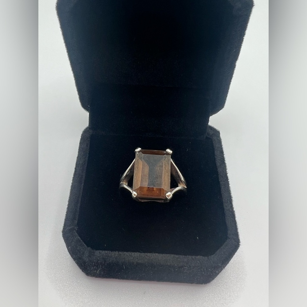 Brown Stone Stainless Steel Ring